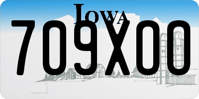 IA license plate 709XOO