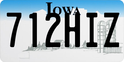IA license plate 712HIZ