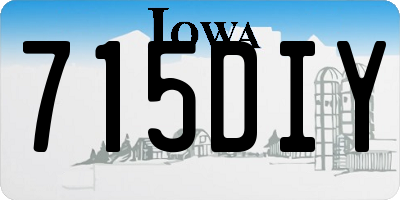 IA license plate 715DIY