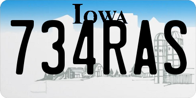 IA license plate 734RAS