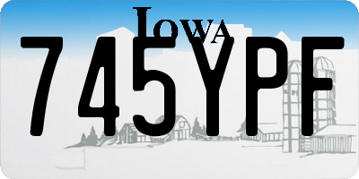 IA license plate 745YPF