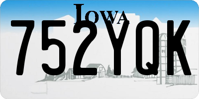 IA license plate 752YQK