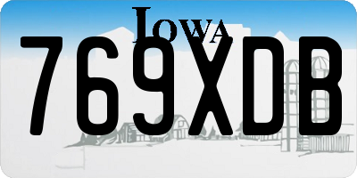 IA license plate 769XDB