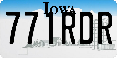 IA license plate 771RDR