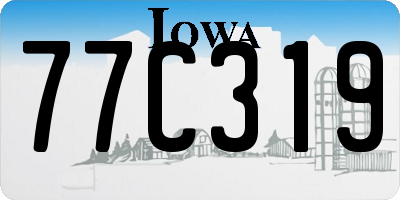 IA license plate 77C319