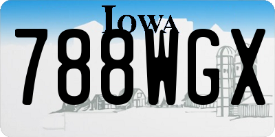 IA license plate 788WGX