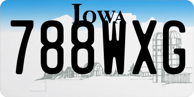 IA license plate 788WXG