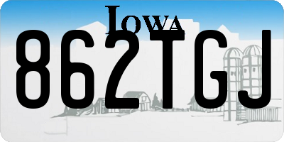 IA license plate 862TGJ
