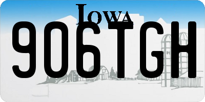 IA license plate 906TGH