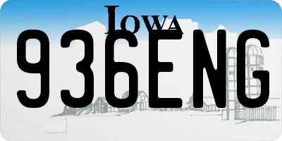 IA license plate 936ENG