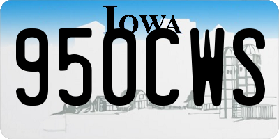 IA license plate 950CWS