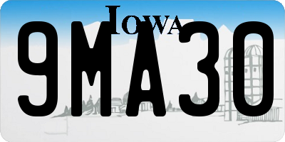 IA license plate 9MA30