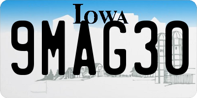 IA license plate 9MAG30