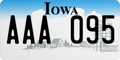 IA license plate AAA095