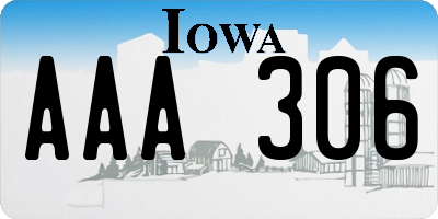 IA license plate AAA306