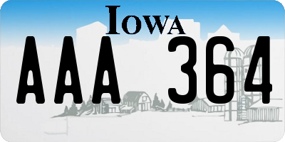 IA license plate AAA364