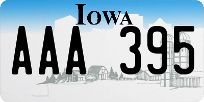 IA license plate AAA395