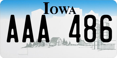 IA license plate AAA486