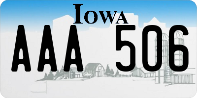 IA license plate AAA506