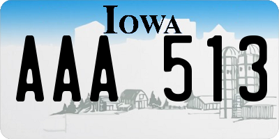 IA license plate AAA513