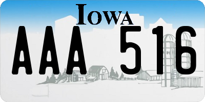 IA license plate AAA516