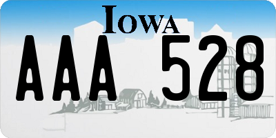 IA license plate AAA528