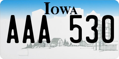 IA license plate AAA530