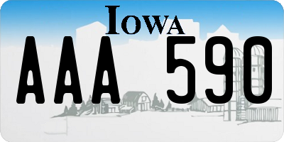 IA license plate AAA590