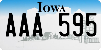 IA license plate AAA595