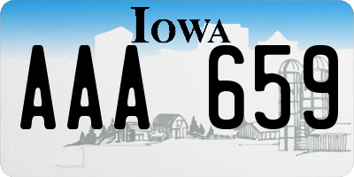 IA license plate AAA659