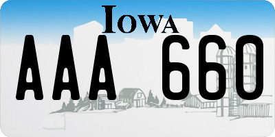 IA license plate AAA660