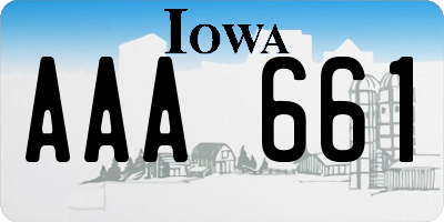 IA license plate AAA661