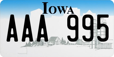 IA license plate AAA995