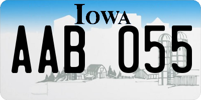 IA license plate AAB055