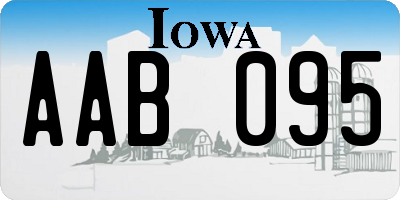 IA license plate AAB095