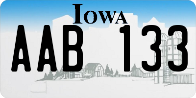 IA license plate AAB133