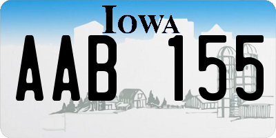 IA license plate AAB155