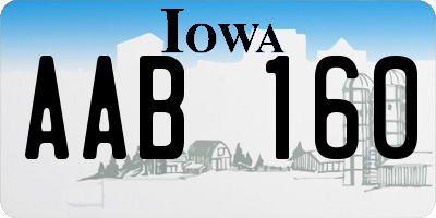 IA license plate AAB160