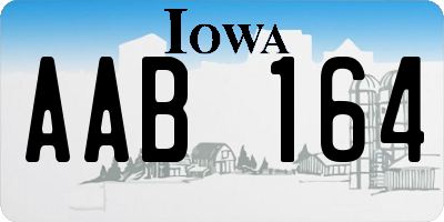 IA license plate AAB164