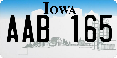 IA license plate AAB165