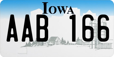 IA license plate AAB166