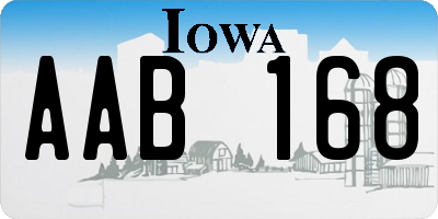 IA license plate AAB168