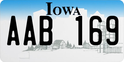 IA license plate AAB169