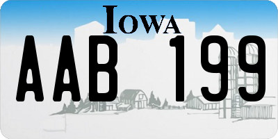 IA license plate AAB199