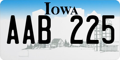 IA license plate AAB225