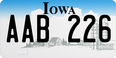IA license plate AAB226