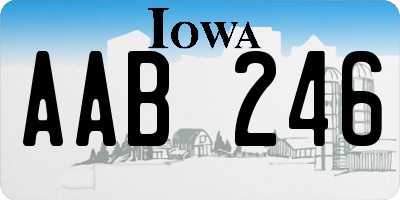 IA license plate AAB246