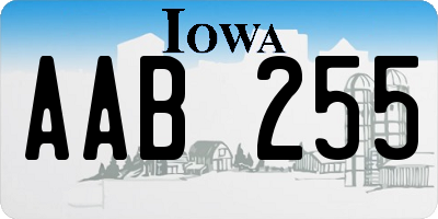 IA license plate AAB255