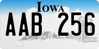 IA license plate AAB256