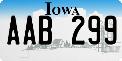 IA license plate AAB299